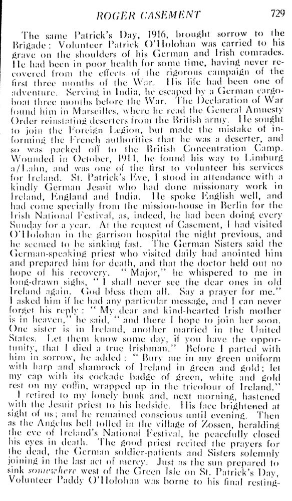 Holohan account of his life by Keogh