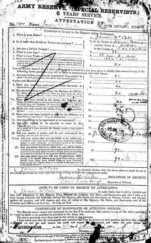 James McCabe, attests